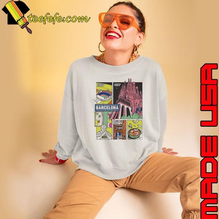Barcelona Colorful City graphic Sweatshirt