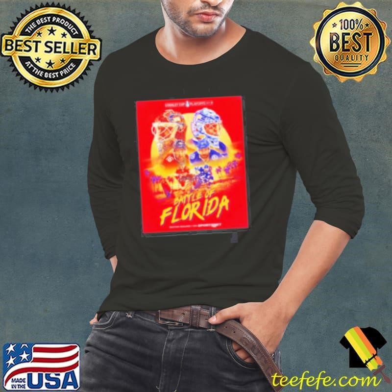 Battle of Florida Panthers vs Tampa Bay Lightning Stanley Cup playoffs 2025 Long Sleeve Tee