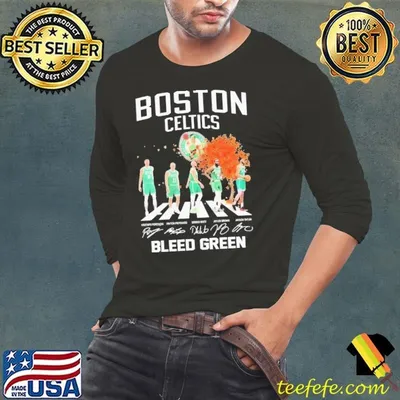 Boston Celtics Bleed Green Abbey Road Signatures Shirt