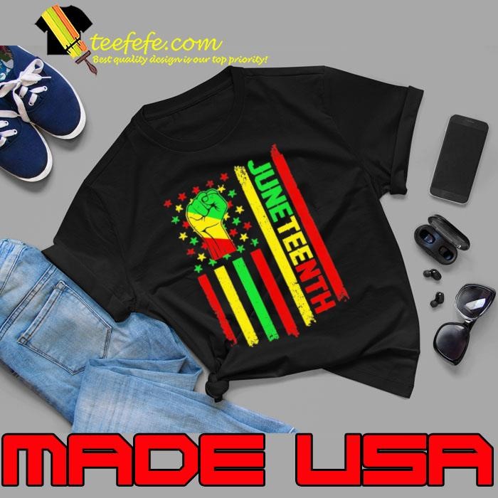 Celebrating Juneteenth 1865 Black American Freedom Flag Shirt