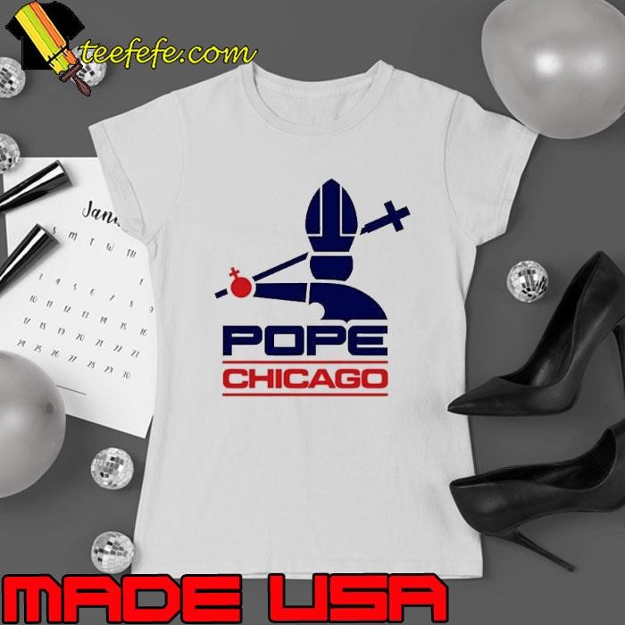 Chicago Pope logo cross Ladies tee