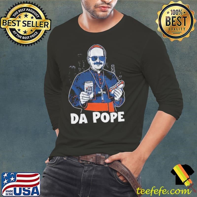 Chicago’s Pope Leo XIV Da Pope holding beer and hotdog shirt