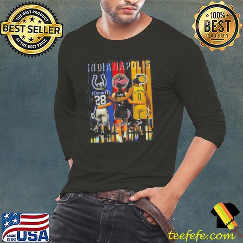 Clark Taylor Haliburton Indianapolis Sports Team players signature Long Sleeve Tee
