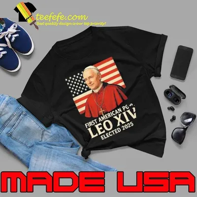 First American Pope Leo XIV elected 2025 USa Flag shirt