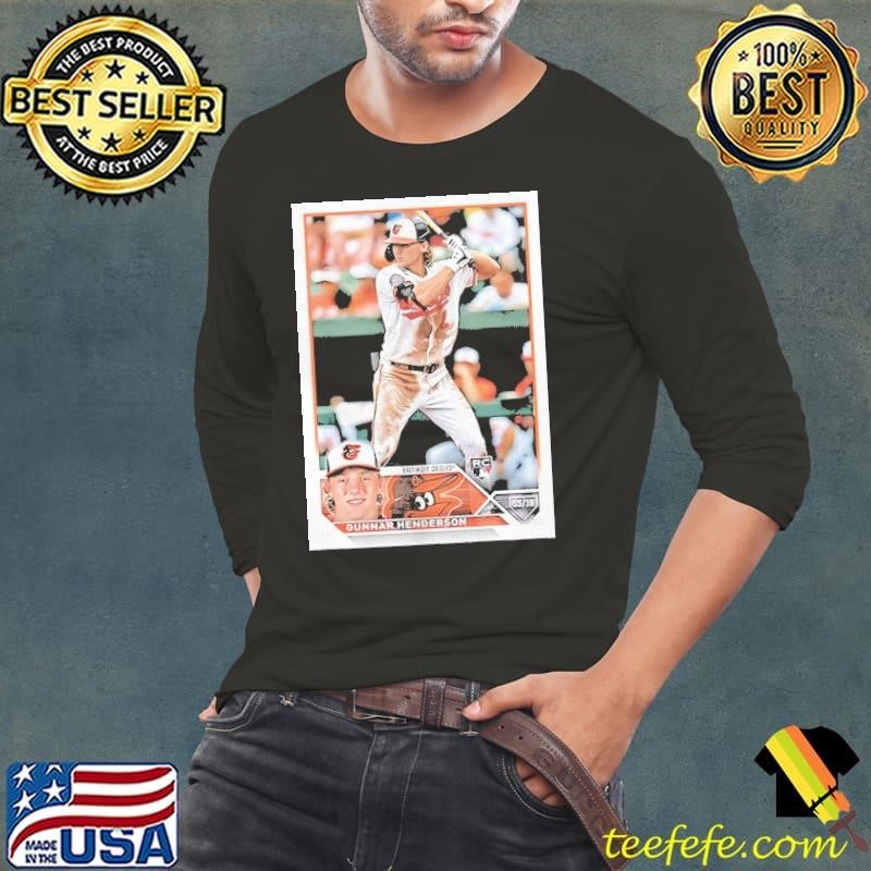 Gunnar Henderson Baltimore Orioles Homage baseball card player shirt
