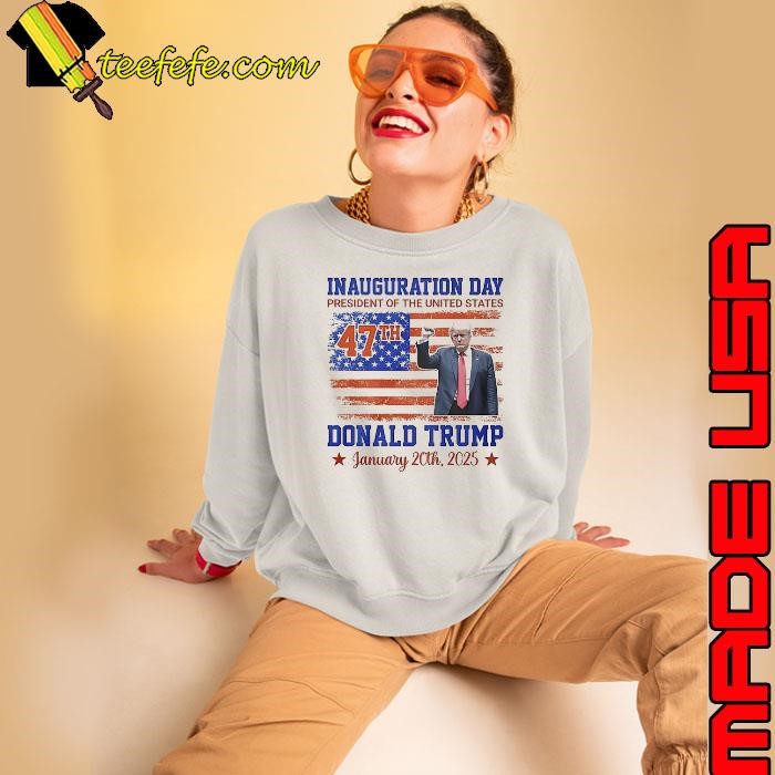 Inauguration day president of the United States Donald Trump 2025 usa flag shirt