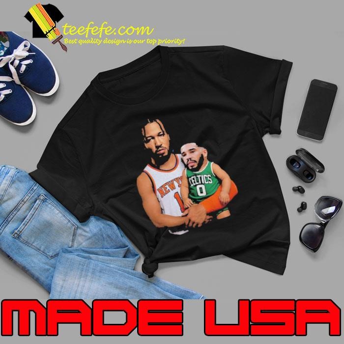Jalen Brunson carrying baby Jayson Tatum New York Knicks x Boston Celtics 2025 NBA Playoffs Unisex