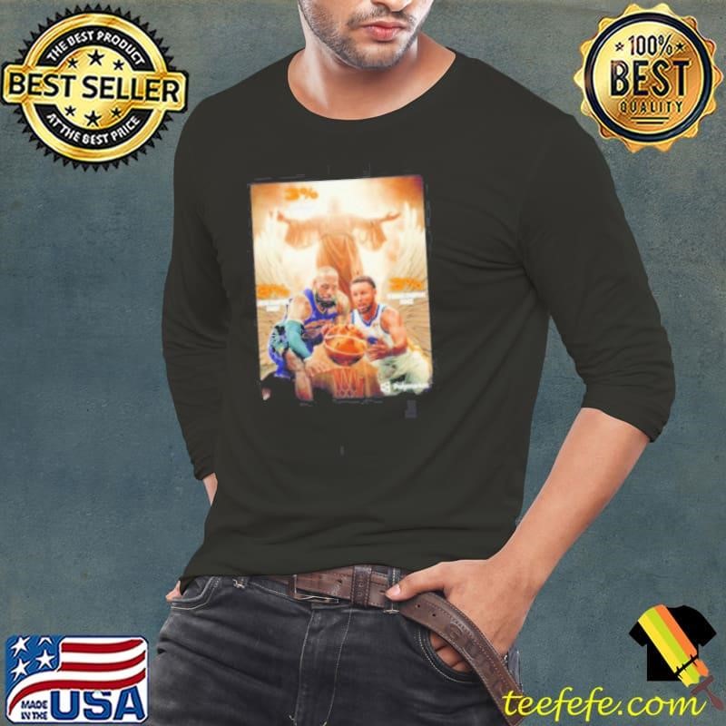 Jesus Chirist returning in 2025 Lakers and Warriors 3% Long Sleeve Tee