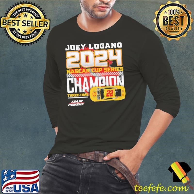 Joey Logano Three-Time NASCAR Cup Series Champion Long Sleeve Tee