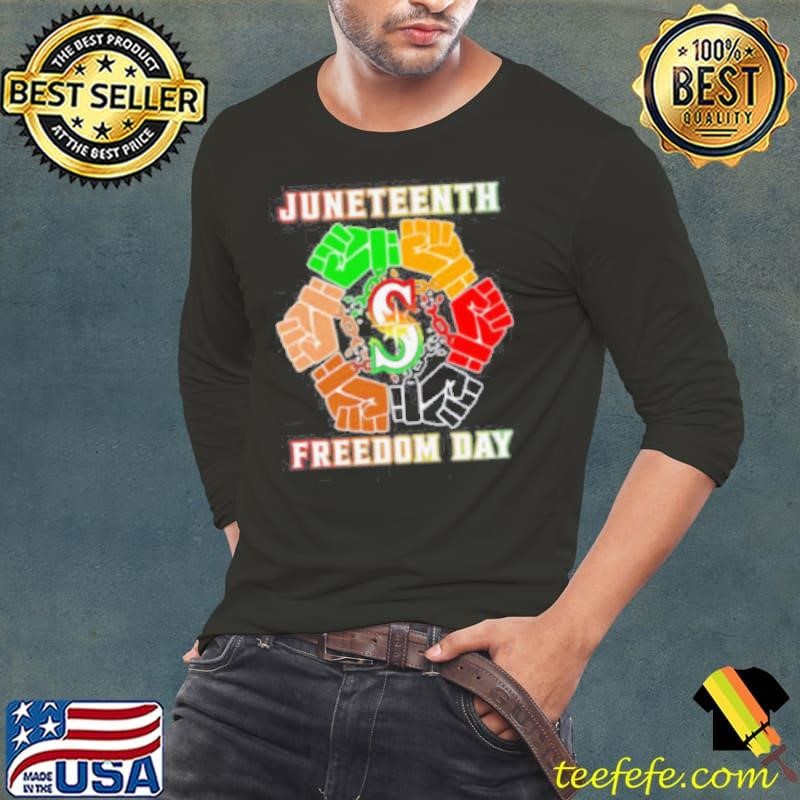 Juneteenth Freedom Day Seattle Seahawks Long Sleeve Tee