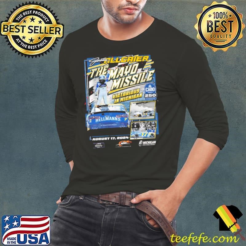 Justin Allgaier 250 Race Winner Victorious In michigan Long Sleeve Tee
