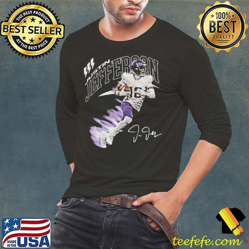 Justin Jefferson Minnesota Retro Signature Long Sleeve Tee