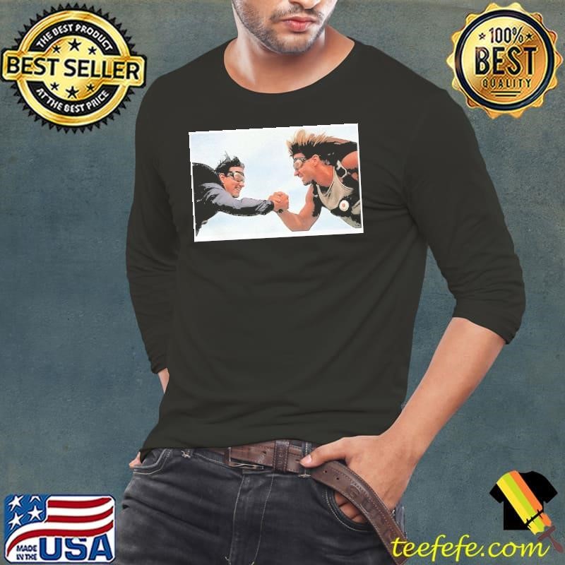 Keanu Reeves and Patrick Swayze enjoy a little mid-air bonding in Point Break Long Sleeve Tee