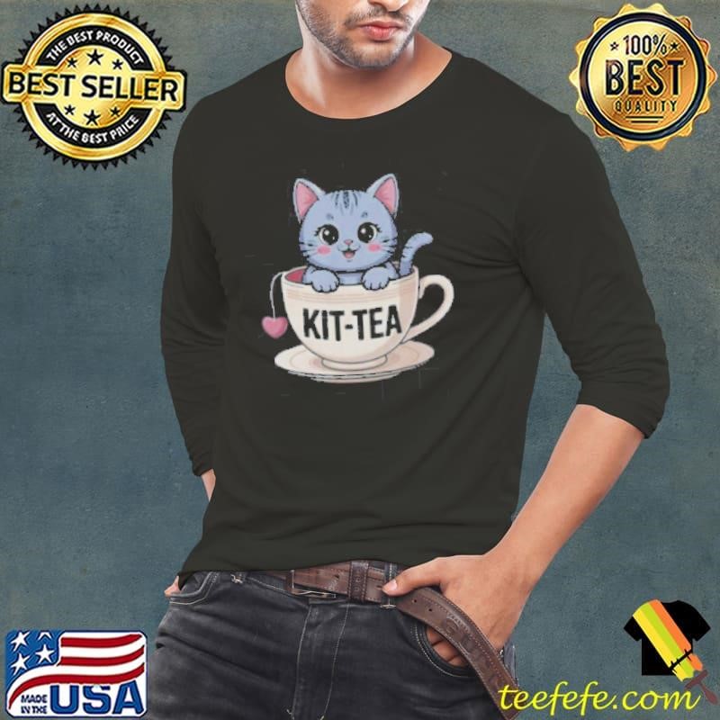 Kit-Tea Cat Tea Long Sleeve Tee