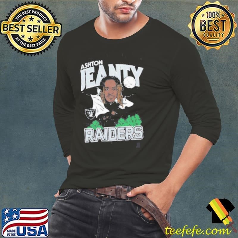 Las Vegas Raiders NFL Football Ashton Jeanty Caricature 2025 Long Sleeve Tee