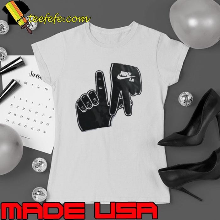 Los Angeles Nike hand sign logo Ladies tee