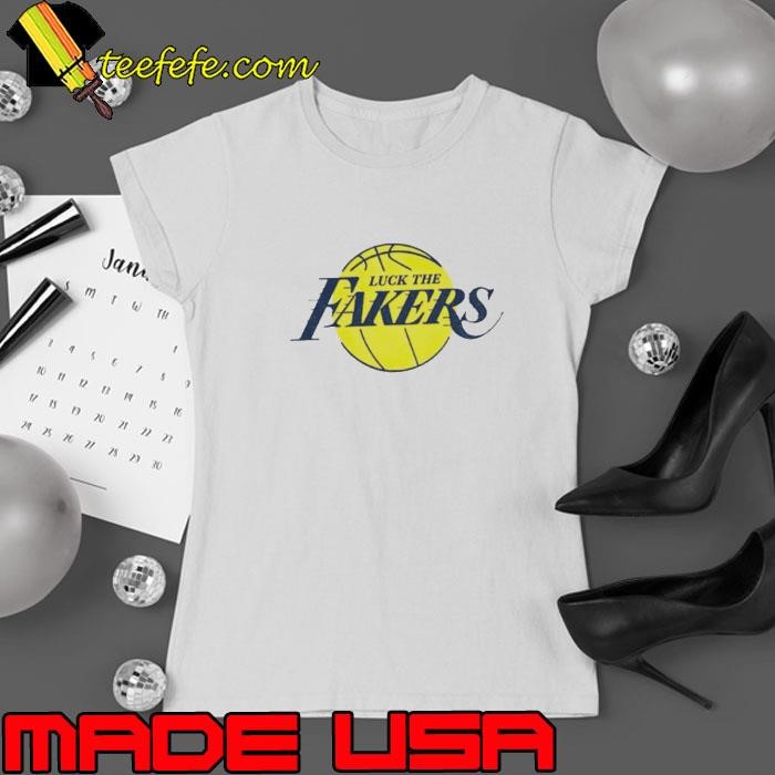 Luck the Fakers Fuck Los Angeles Lakers funny NBA Ladies tee