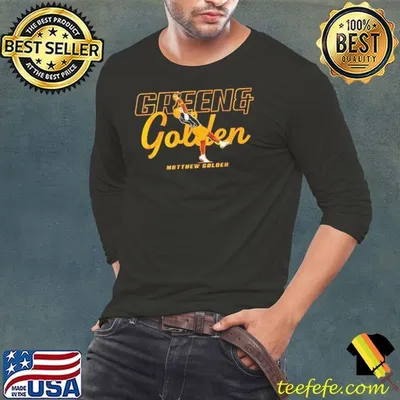Matthew Golden Green and Golden shirt