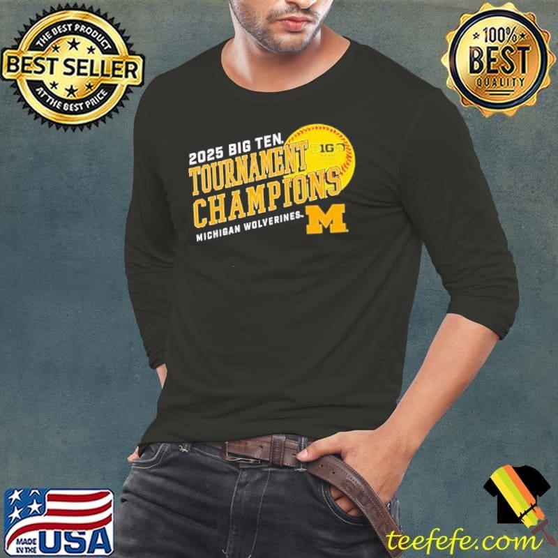 Michigan Wolverines Big Ten Softball Conference Tournament Champions 2025 Long Sleeve Tee