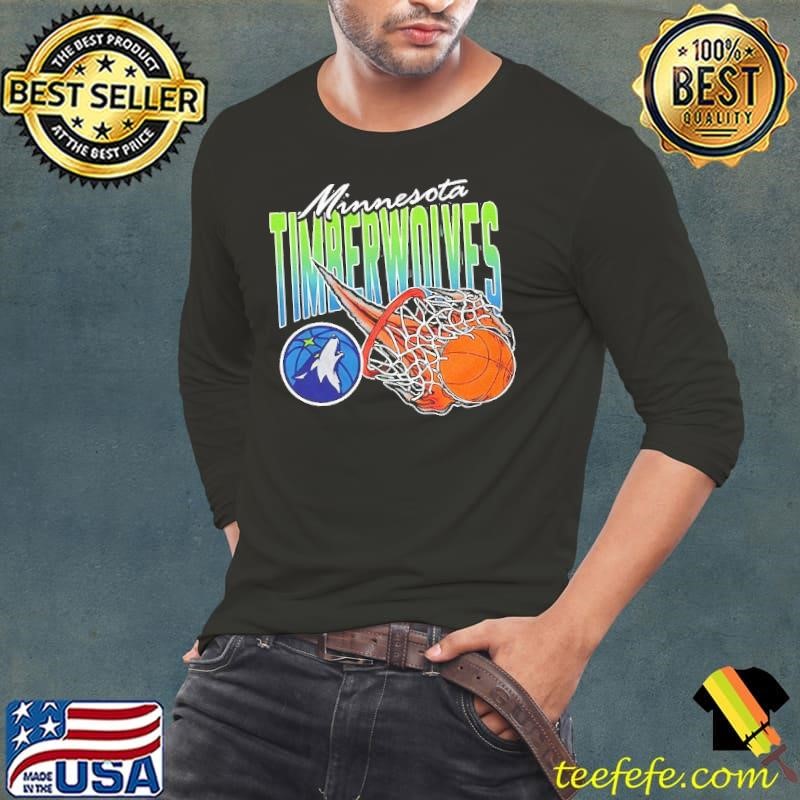 Minnesota Timberwolves on fire logo Long Sleeve Tee