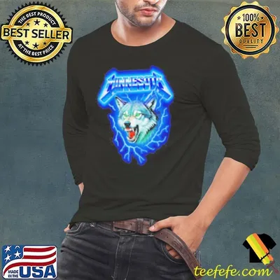 Minnesota lightning wolf shirt