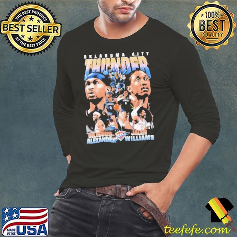 Oklahoma City Thunder Shai Gilgeous Alexander and Jalen Williams graphic shirt - Copy Long Sleeve Tee