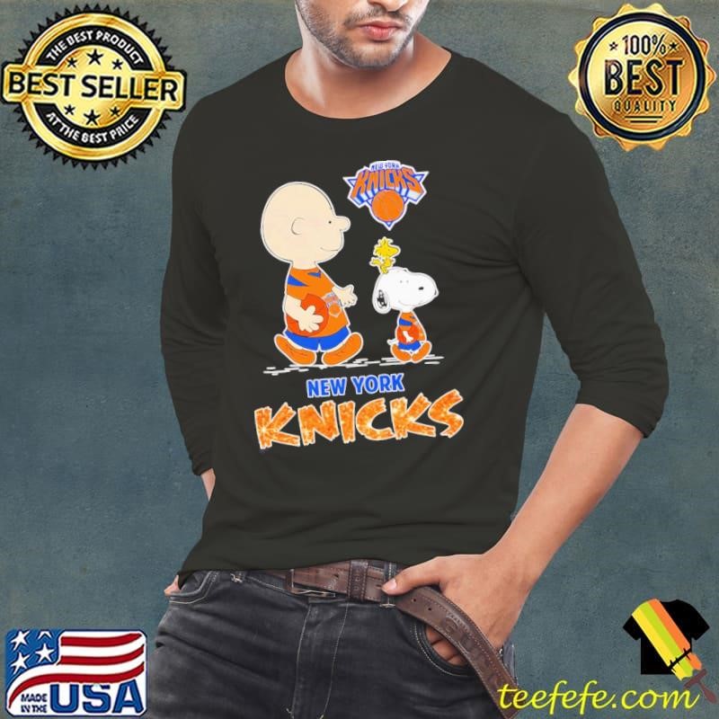 Peanuts Charlies Brown And Snoopy New York Knicks Long Sleeve Tee
