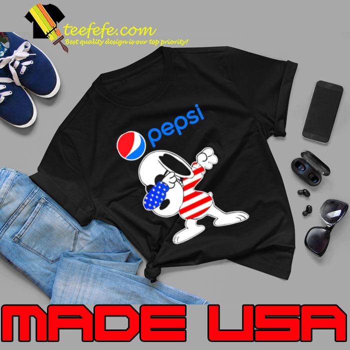 Pepsi Snoopy dabbing character logo usa flag Unisex