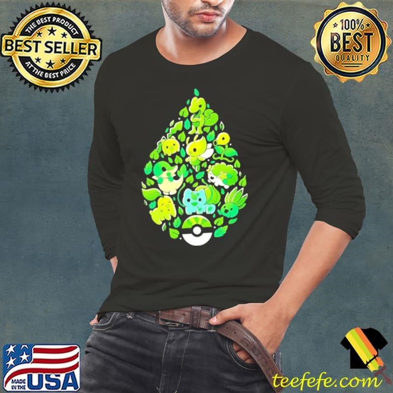 Pokémon leaf fall style cute monsters Long Sleeve Tee
