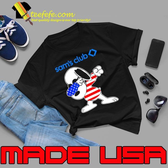 Sam’s Club Snoopy dabbing character logo usa flag Unisex