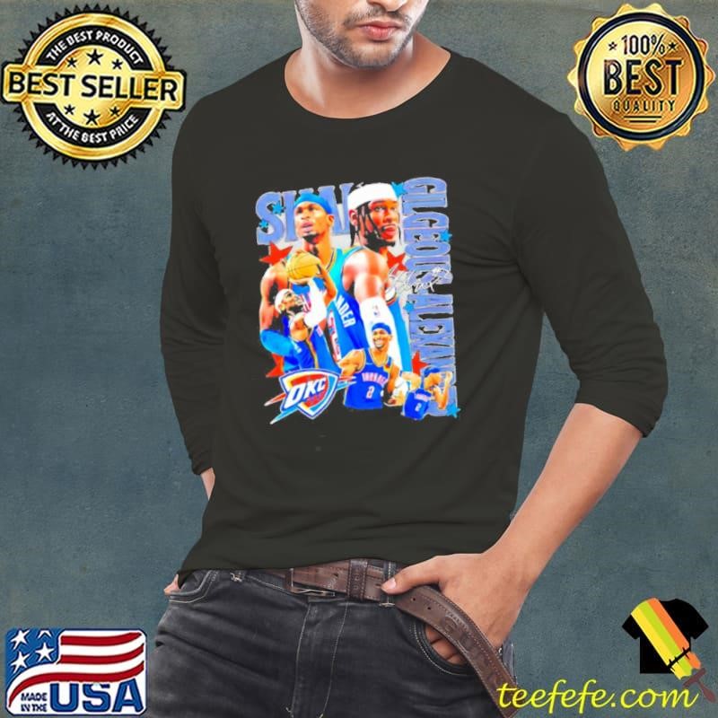 Shai Gilgeous Alexander Oklahoma City Thunder player collage Long Sleeve Tee