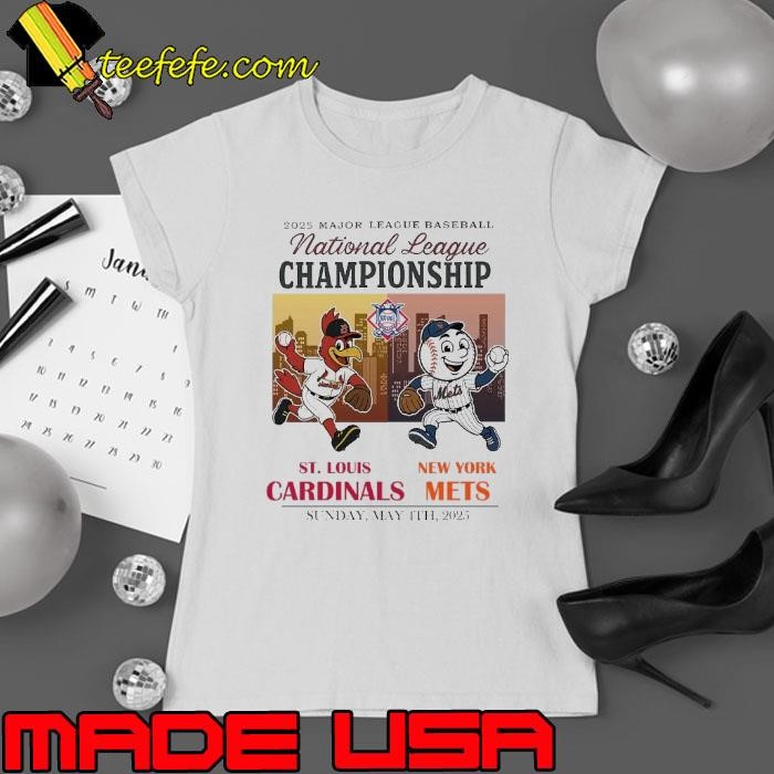 St. Louis Cardinals vs New York Mets National League 2025 Major league baseball Ladies tee