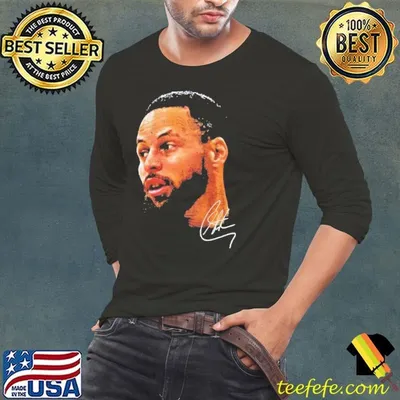 Stephen Curry NBA big face signature shirt
