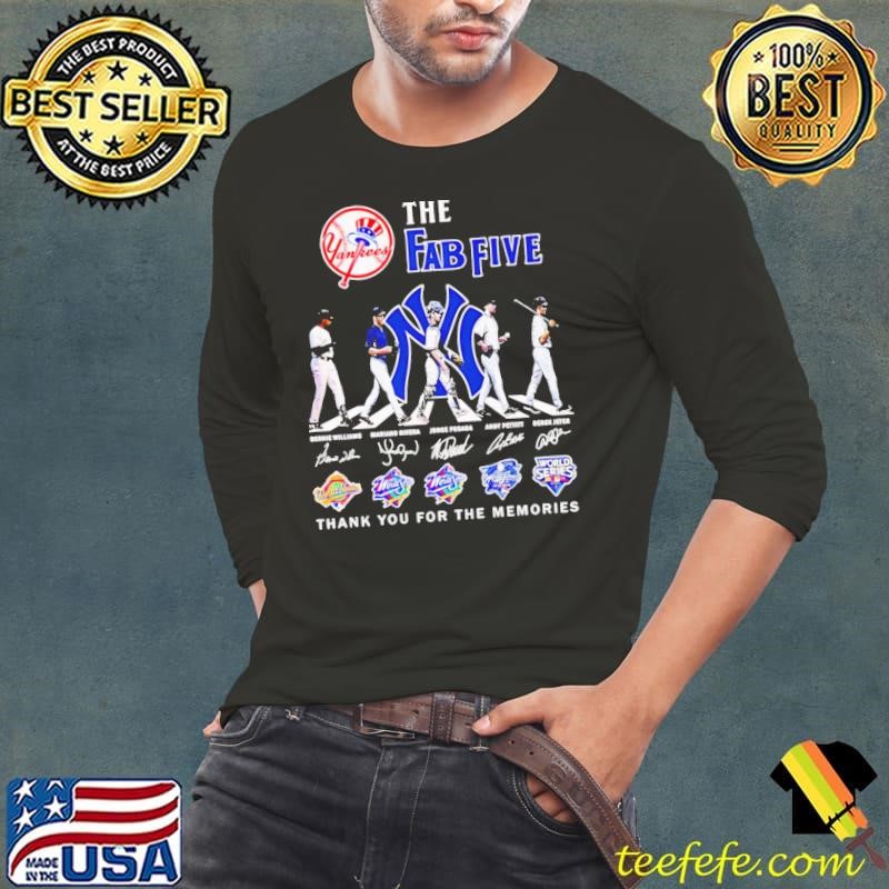 The Fab Five New York Yankees Abbey Road thank you for the memories Long Sleeve Tee