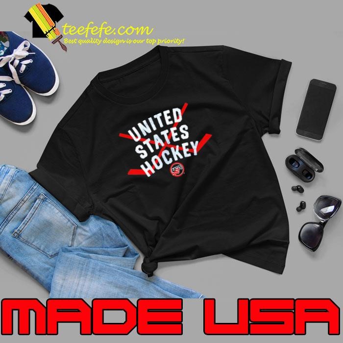 United States hockey Usa srossed sticks logo shirt