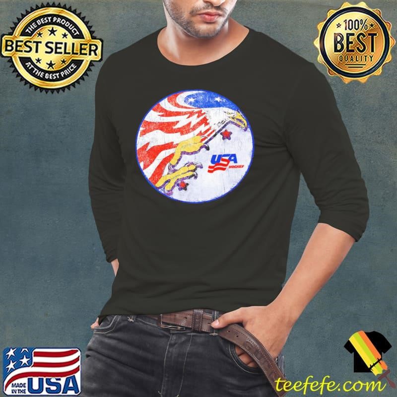Usa hockey Eagle circle logo Long Sleeve Tee