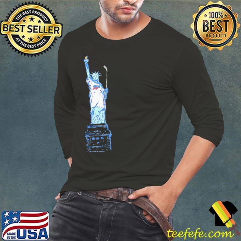 Usa hockey Statue of Liberty retro Long Sleeve Tee