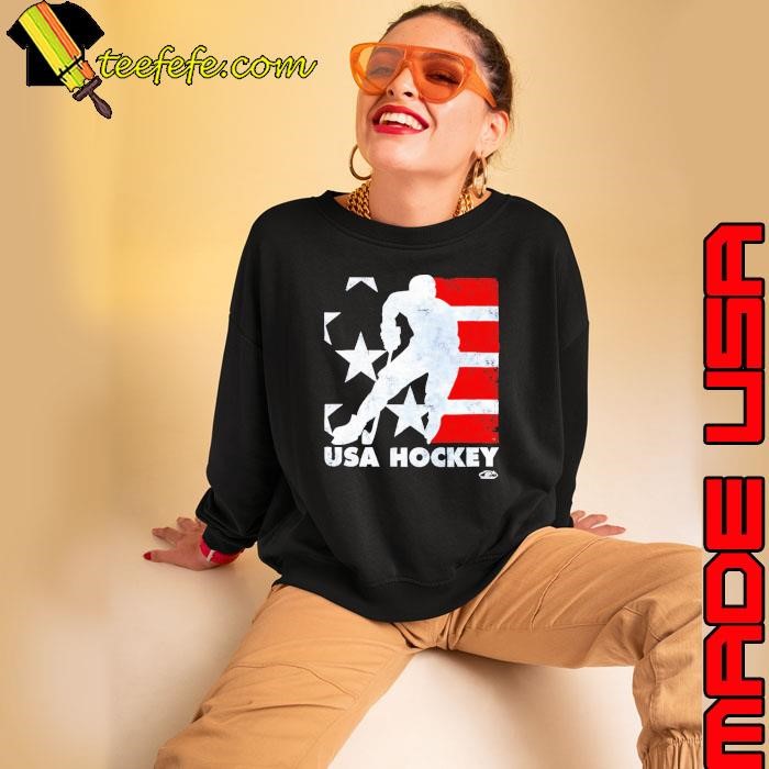 Usa hockey skater flag logo Sweatshirt