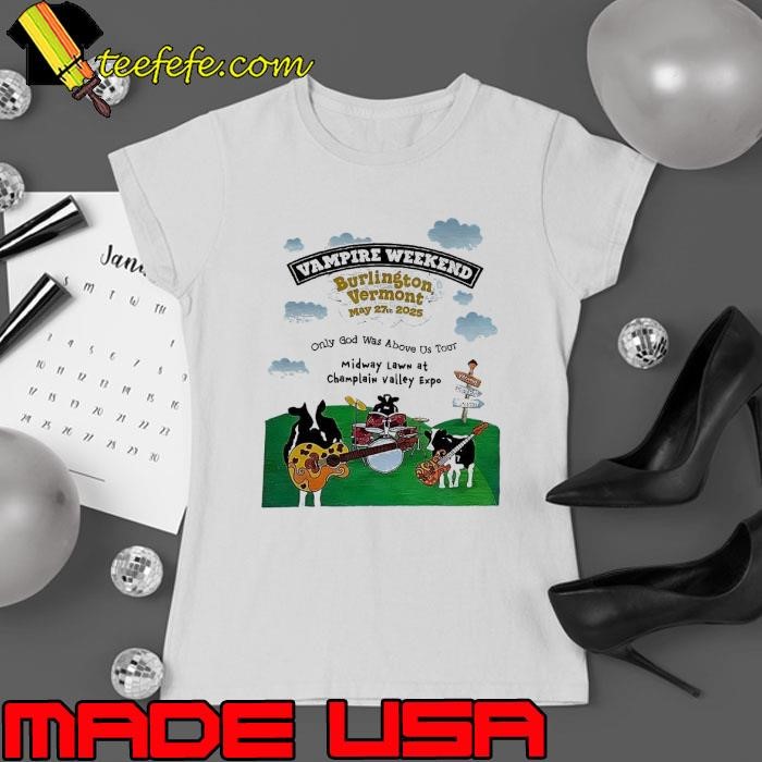 Vampire weekend burlington vermont 2025 only god was above us tout Ladies tee