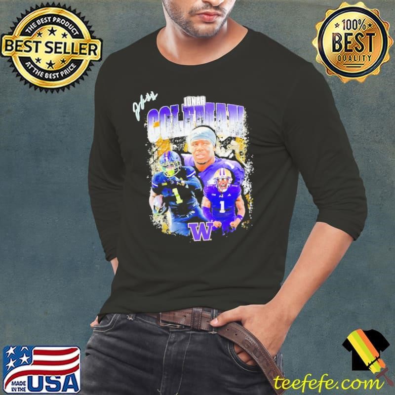 Washington Huskies Jonah Coleman signature Long Sleeve Tee