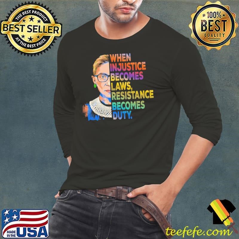 When Injustice Becomes Law Resistance Becomes Duty Men Women Long Sleeve Tee