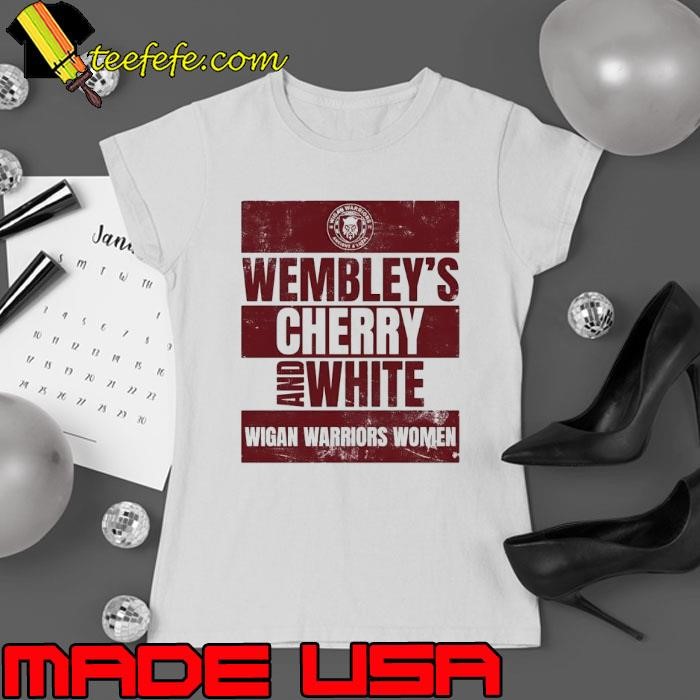 Wigan Warriors Women Wembley’s Cherry and White Ladies tee