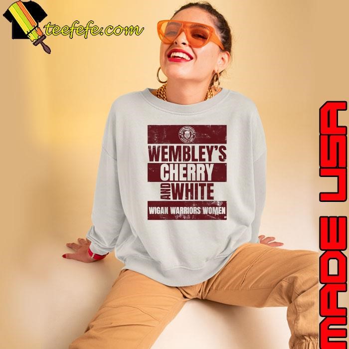 Wigan Warriors Women Wembley’s Cherry and White Sweatshirt