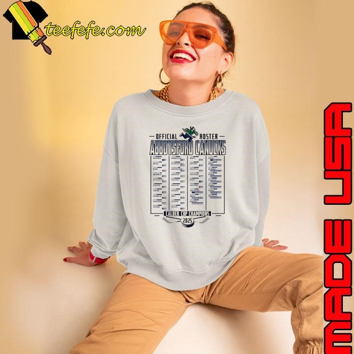 2025 Calder Cup Champions Abbotsford Canucks Roster shirt