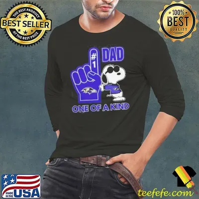 Baltimore Ravens Snoopy #1 Dad T Shirt – Unique Peanuts Father’s Day Gift