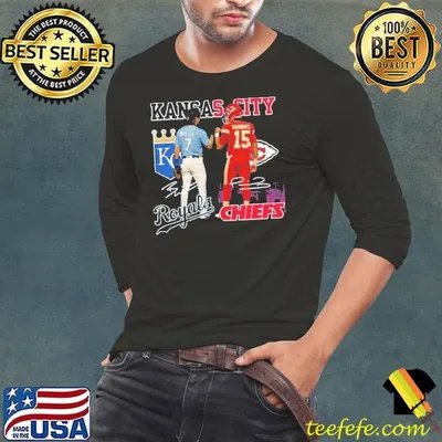 Bobby Witt Jr. Kansas City Royals and Patrick Mahomes Kansas City Chiefs star power signatures shirt