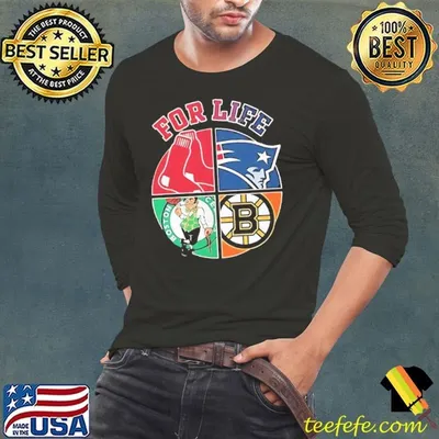 Boston Red Sox Patriots Celtics and Bruins for life sports team logo shirt