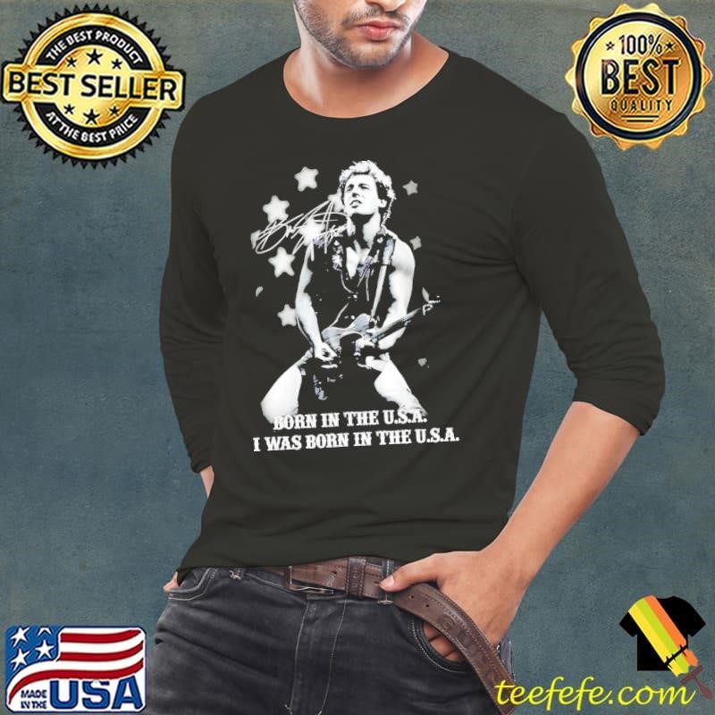 Bruce springsteen born in the USA I was born in the USA signature shirt