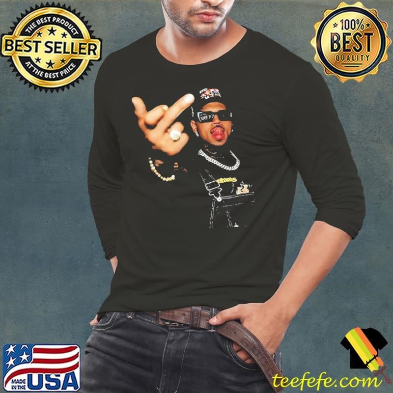 Chris Brown middle finger Long Sleeve Tee
