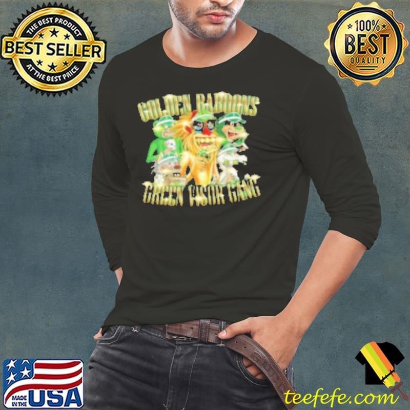 Golden Baboons Green Visor Gang shirt